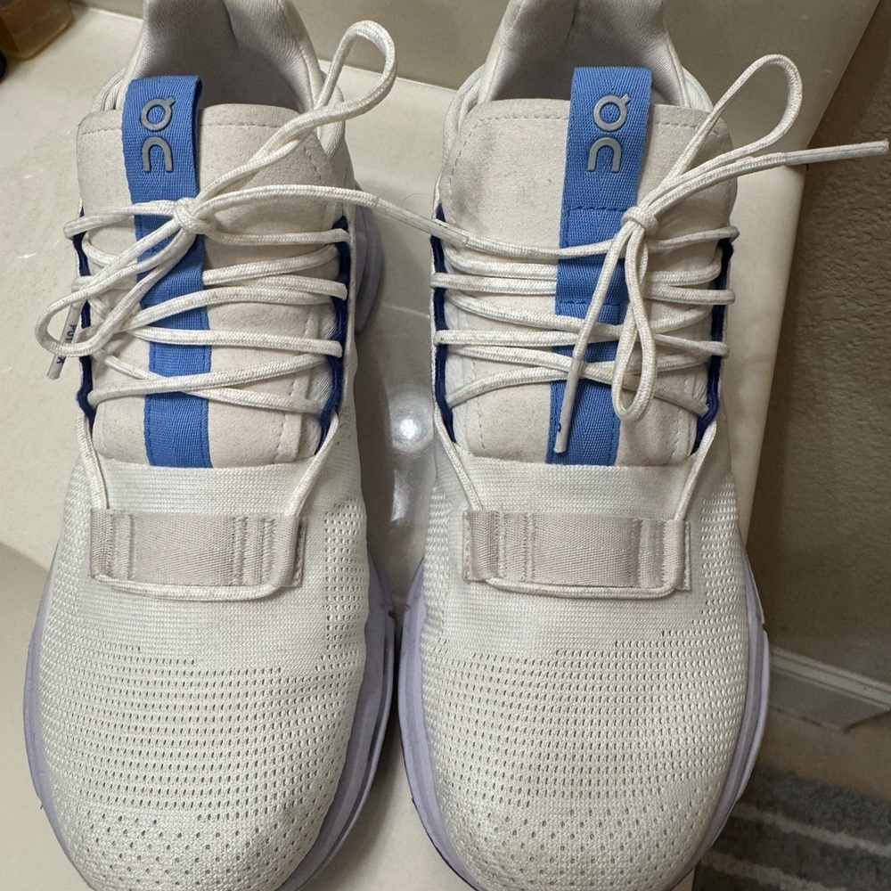 On Running Women’s White and Blue Athletic Shoes